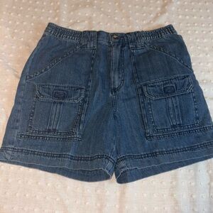 90s Vintage Men's Denim Cargo Shorts 30